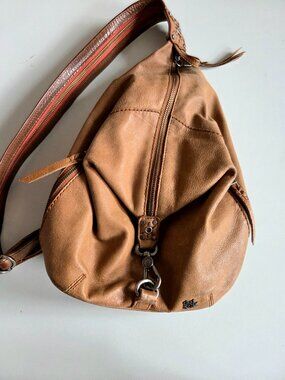 The Sak Tan Leather Hobo Backpack